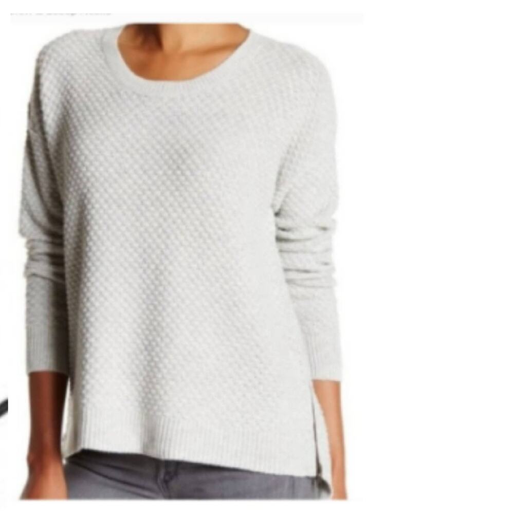 Madewell Grey Landmark Textured Side Zip Sweater Size X-Small